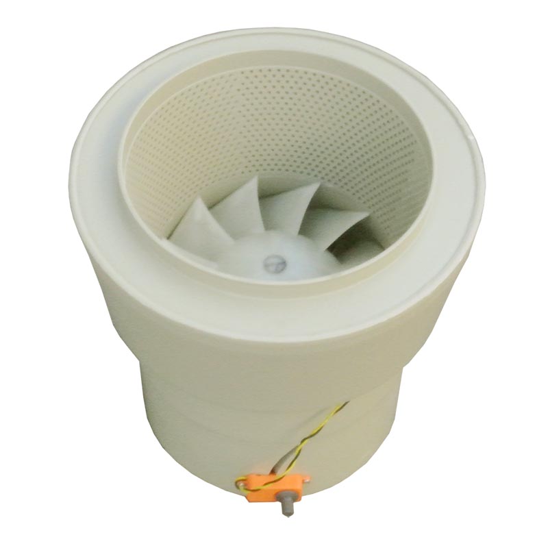 PP diagonal flow fan beige