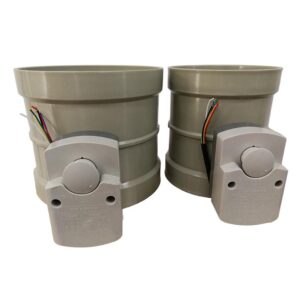 pp polypropylene/PVC electric air damper for air volume control