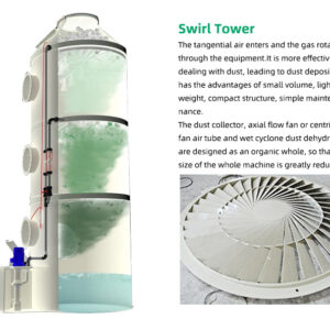 gas absorption column PP hydrochloric acid fume scrubber