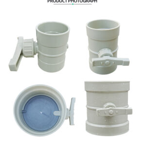 pp plastic manual air butterfly damper for airflow control
