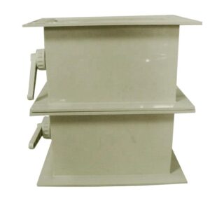 PP rectangular manual air duct damper for gas flow control