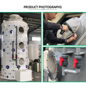 pp polypropylene packed bed wet scrubber for chlorine