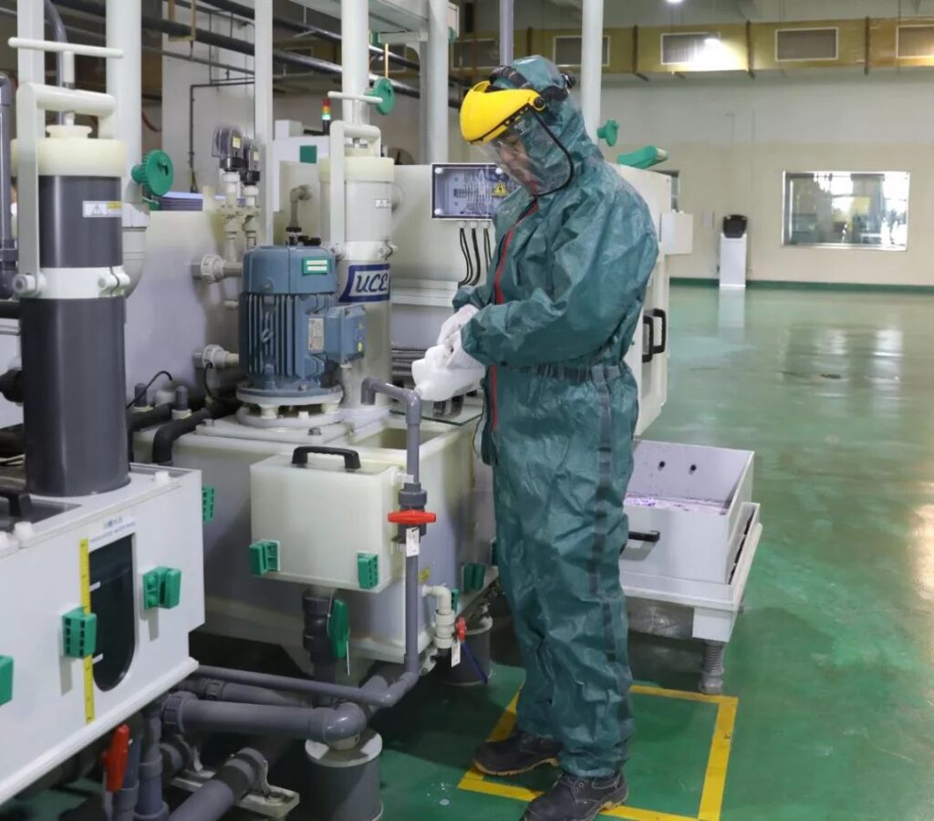 Acid mist workshop exhaust gas