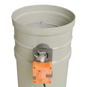 Plastic automatic damper for air duct volume control