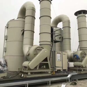 Air pollution control spray wet scrubber