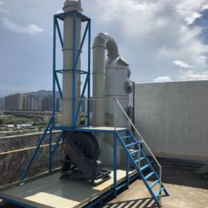 Chlorine scrubbing system for air pollution control