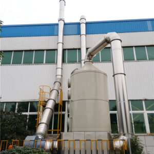 Gas absorption column experiment hydrochloric acid fume scrubber